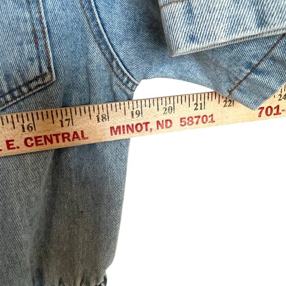 Styles to Go Denim Romper Shorts Size 11/12 Vintage Blue Jean Zip Pockets Button - Picture 8 of 9
